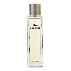 Lacoste Pour Femme Eau de Parfum 90ML EDP for women – elegant floral fragrance bottle available at Luca Perfumes Qatar.
