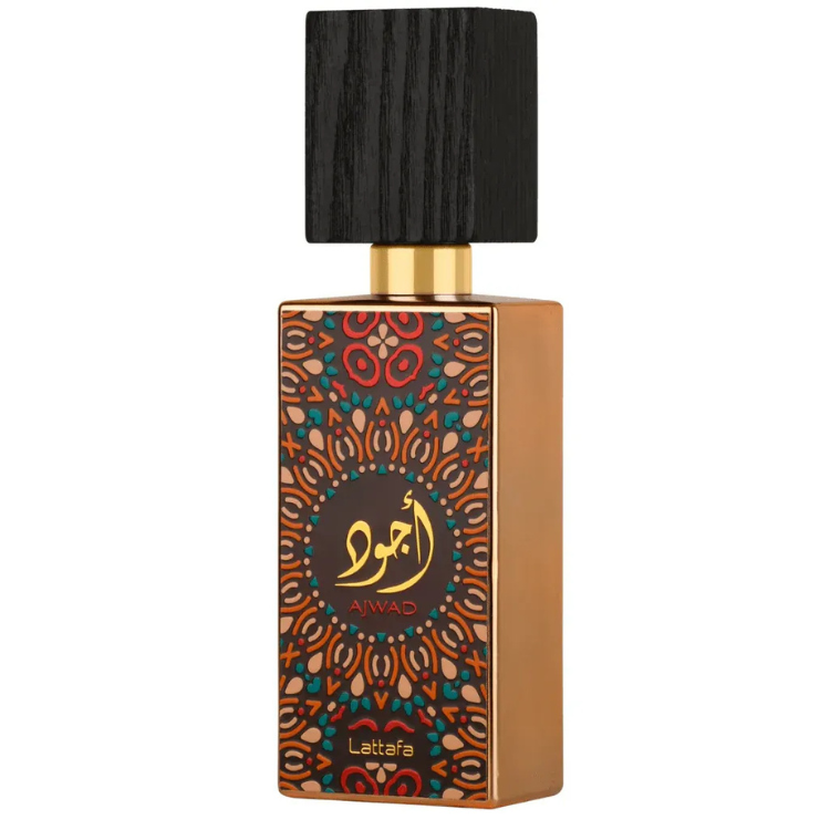 Lattafa Ajwad 100ML EDP luxurious woody oriental fragrance for men available at Luca Perfumes Qatar with fast delivery in Doha
