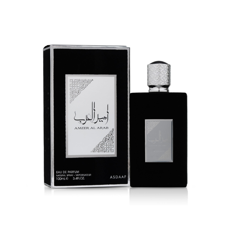 Lattafa Ameer Al Arab Black 100ML EDP rich spicy oriental fragrance for men available at Luca Perfumes Qatar with fast delivery across Doha
