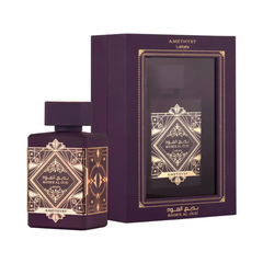 Lattafa Badee Al Oud Amethyst 100ML EDP luxurious oriental oud fragrance for men available at Luca Perfumes Qatar with fast delivery in Doha
