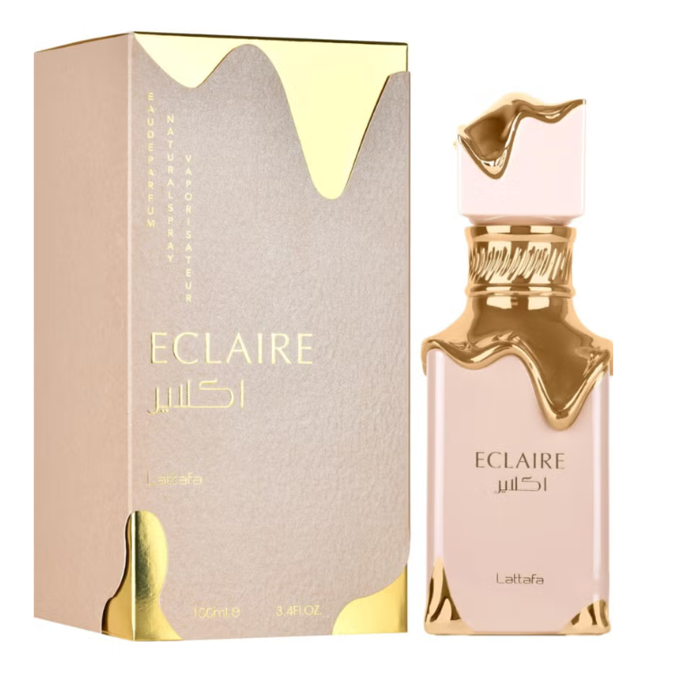 Lattafa Eclaire 100ML EDP luxurious floral oriental fragrance for women available at Luca Perfumes Qatar with fast delivery in Doha
