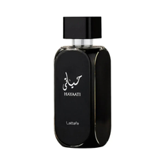 Lattafa Hayaati Black 100ML EDP rich floral oriental fragrance for women available at Luca Perfumes Qatar with fast delivery across Doha
