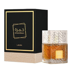 Lattafa Khamrah Black 100ML EDP rich oriental spicy fragrance for men available at Luca Perfumes Qatar with fast delivery across Doha
