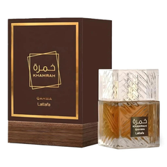 Lattafa Khamrah Qahwa 100ML EDP warm oriental coffee fragrance for men available at Luca Perfumes Qatar with fast delivery in Doha
