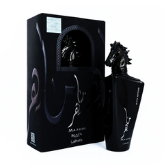 Lattafa Maahir Black Edition 100ML EDP bold woody oriental fragrance for men available at Luca Perfumes Qatar with fast delivery across Doha
