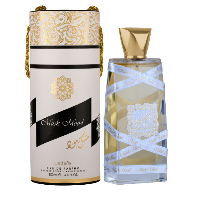 Lattafa Musk Mood 100ML EDP soft musky sweet fragrance perfect for daily wear available at Luca Perfumes Qatar with fast delivery in Doha
