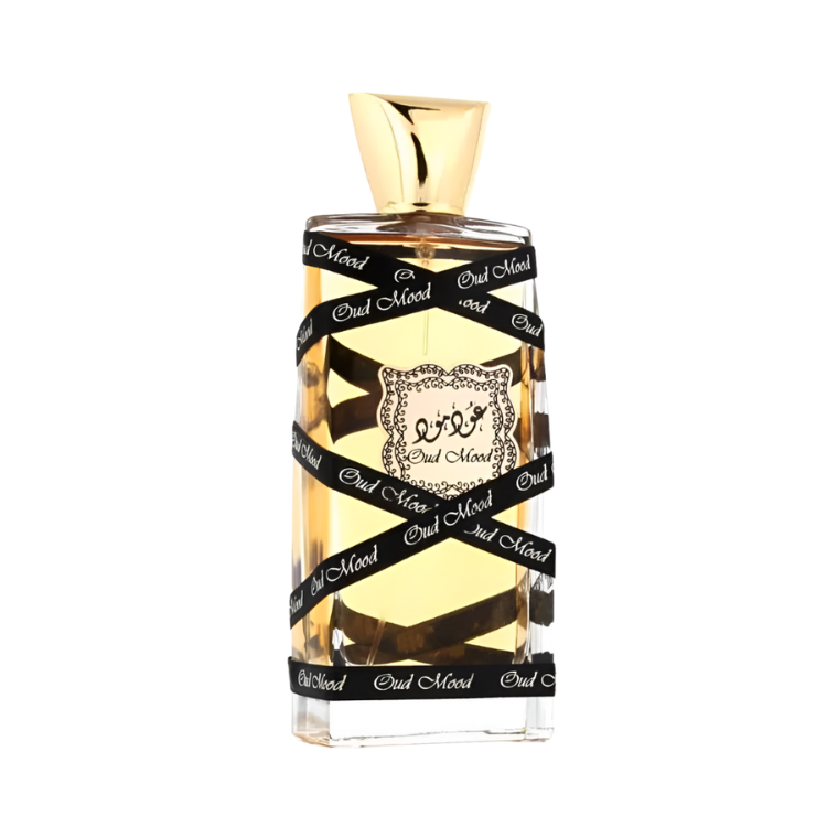 Lattafa Oud Mood 100ML EDP rich oriental oud fragrance with warm sweet notes available at Luca Perfumes Qatar with fast delivery across Doha
