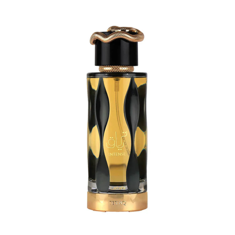 Lattafa Teriaq Intense 100ML EDP rich oriental spicy fragrance for men available at Luca Perfumes Qatar with fast delivery in Doha
