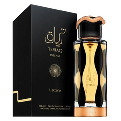 Lattafa Teriaq Intense 100ML EDP rich oriental spicy fragrance for men available at Luca Perfumes Qatar with fast delivery in Doha

