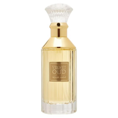 Lattafa Velvet Oud 100ML EDP luxurious rich oud fragrance for men available at Luca Perfumes Qatar with fast delivery in Doha
