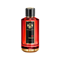 Mancera Red Tobacco Eau de Parfum, Red Tobacco perfume bottle, Mancera Paris niche fragrance, spicy tobacco scent, oud cinnamon tobacco perfume, unisex luxury fragrance, long lasting EDP 120 ml, French niche perfumery