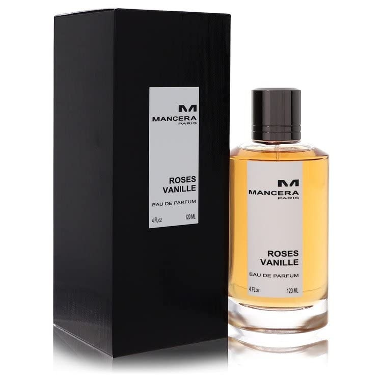 Mancera Roses Vanille 120ml EDP perfume with rose and vanilla scent, original fragrance available in Qatar
