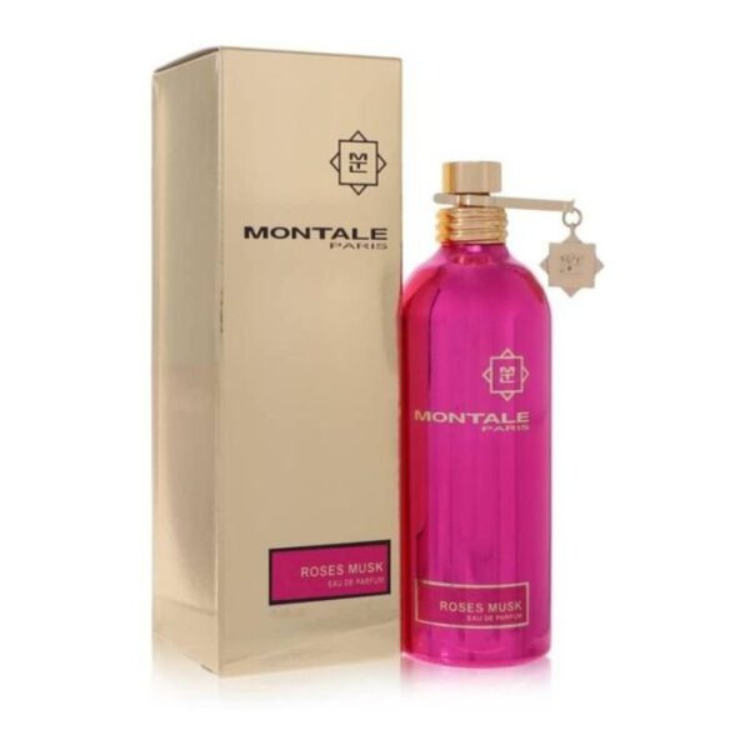 Montale Roses Musk Eau de Parfum, Roses Musk perfume bottle, Montale Paris niche fragrance, rose musk floral scent, unisex luxury perfume, long lasting EDP 100 ml, French niche perfumery