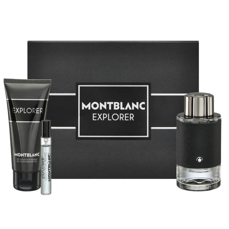 Montblanc Explorer Black Gift Set 100ML EDP men perfume Luca Perfumes Qatar
