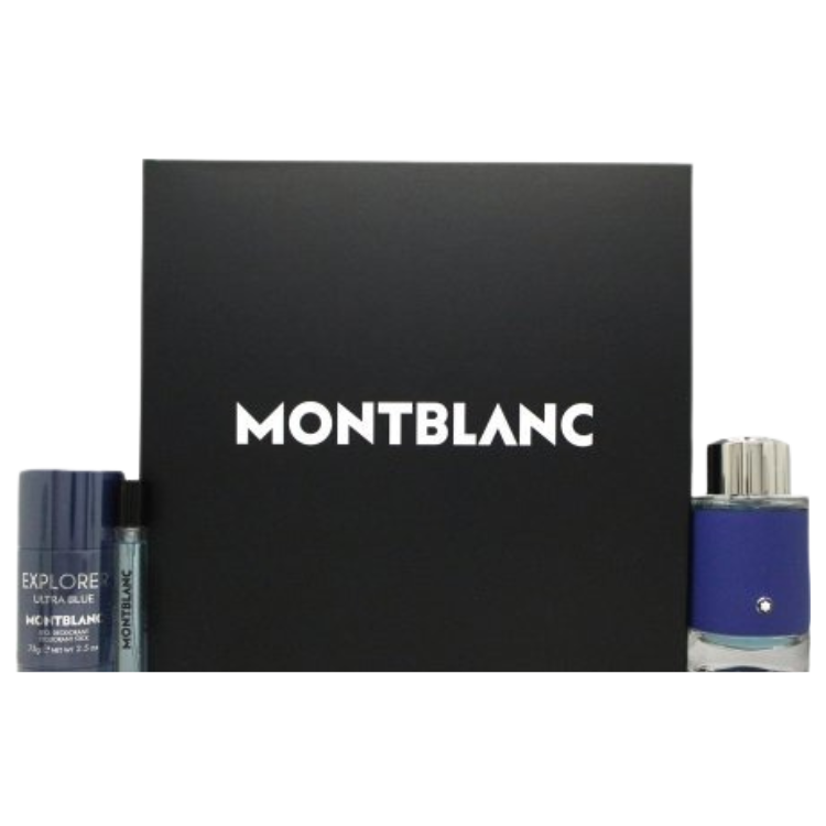 Montblanc Explorer Ultra Blue Gift Set 100ML EDP men perfume Luca Perfumes Qatar
