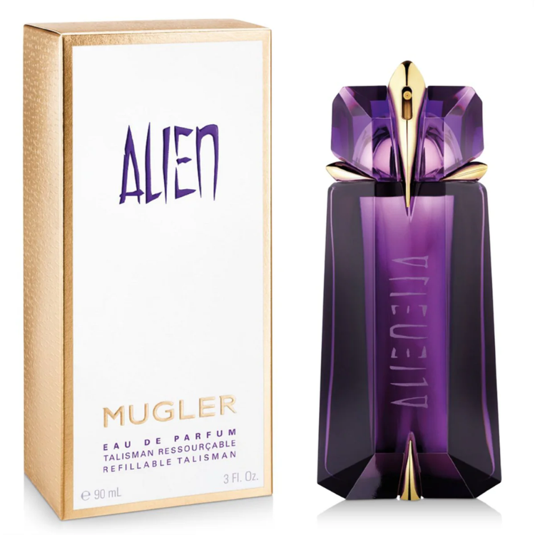 Buy Mugler Alien Eau de Parfum 90ml 90ML EDP in Qatar, bold women perfume, long lasting scent, best price Doha.
