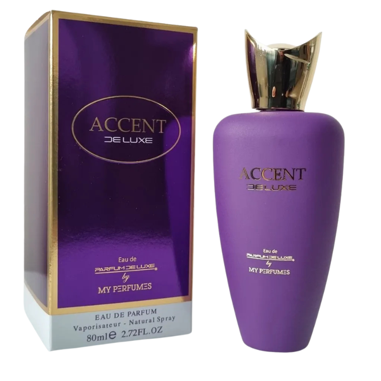 My Perfumes Accent Deluxe 80ML EDP elegant spicy floral fragrance for women available at Luca Perfumes Qatar with fast delivery across Doha and Qatar

