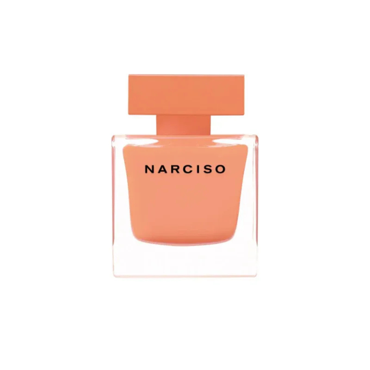 Narciso Rodriguez Narciso Ambrée 90 ml Eau de Parfum in a rounded glass bottle with a minimalist design and warm amber-toned fragrance inside.
