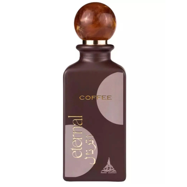 Paris Corner Eternal Coffee 100 ML EDP at Luca Perfumes Qatar, original unisex perfume with rich coffee, amber, and woody notes available in Doha, Qatar with fast delivery.
