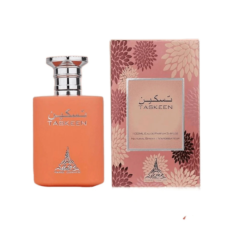 Paris Corner Taskeen 100 ML EDP at Luca Perfumes Qatar, original unisex Arabic perfume with warm spicy, amber, and woody notes available in Doha, Qatar with fast delivery.

