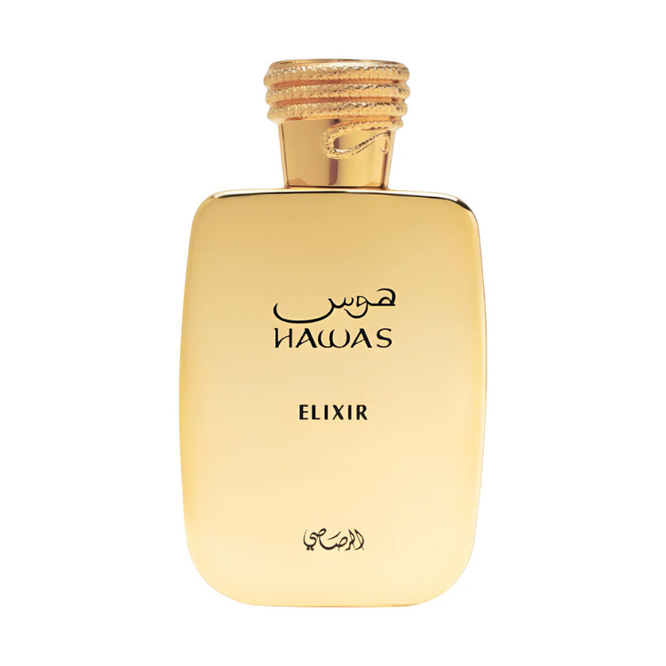 Rasasi Hawas Elixir 100 ML EDP at Luca Perfumes Qatar, original men’s fragrance with rich spicy, aquatic and amber notes available in Doha, Qatar with fast delivery.