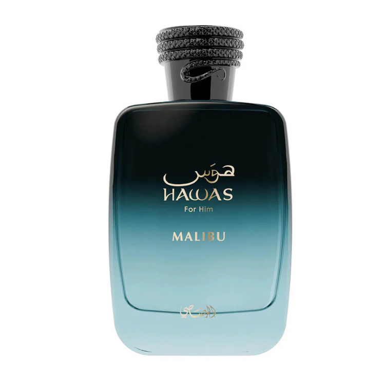 Rasasi Hawas Malibu EDP 100ML available at Luca Perfumes Qatar – fresh tropical fragrance perfume in Qatar
