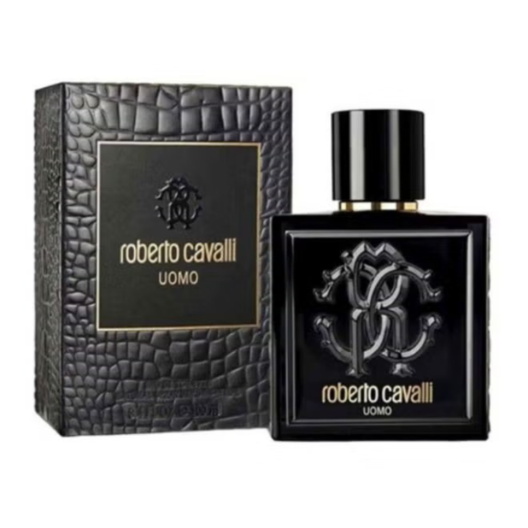 Roberto Cavalli Uomo 100ml EDT perfume with warm sweet woody scent, original fragrance in Qatar
