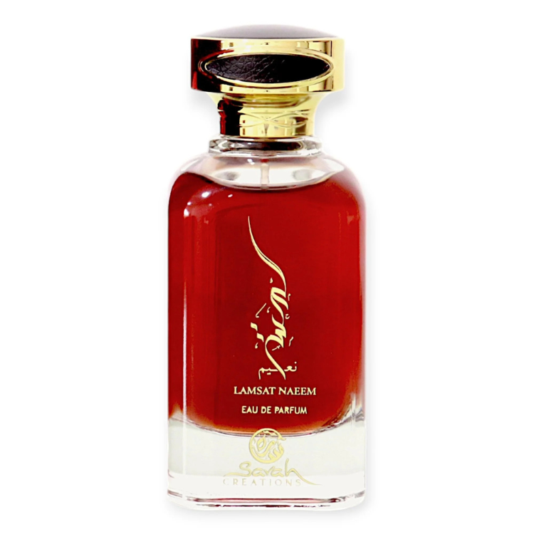 Sarah Creations Lamsat Naeem 100 ML EDP at Luca Perfumes Qatar, original unisex Arabic perfume with caramel, vanilla, musk and woody notes available in Doha, Qatar with fast delivery.