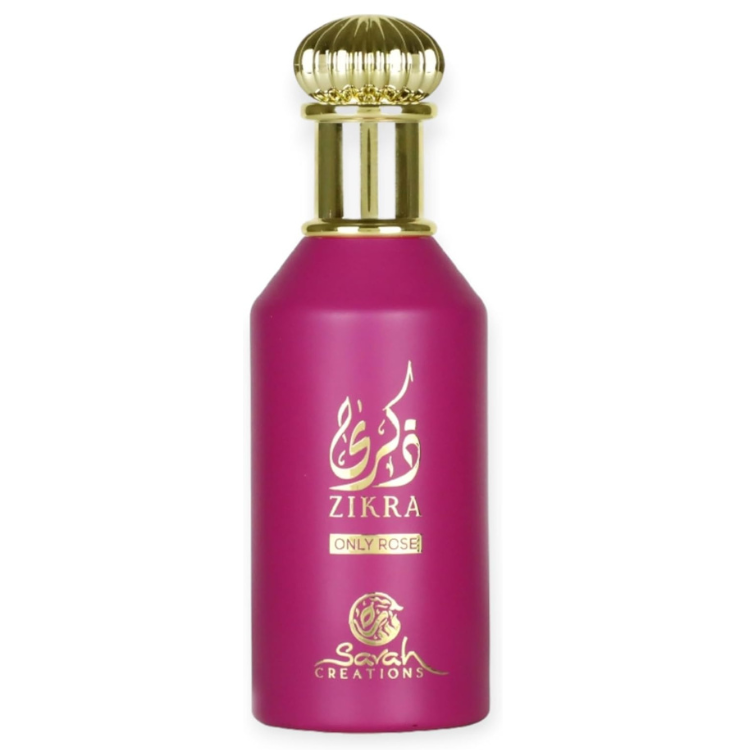 Sarah Creations Zikra Only Rose 100 ML EDP at Luca Perfumes Qatar, original unisex perfume with rose, jasmine, caramel, ambergris and white musk notes available in Doha, Qatar with fast delivery.