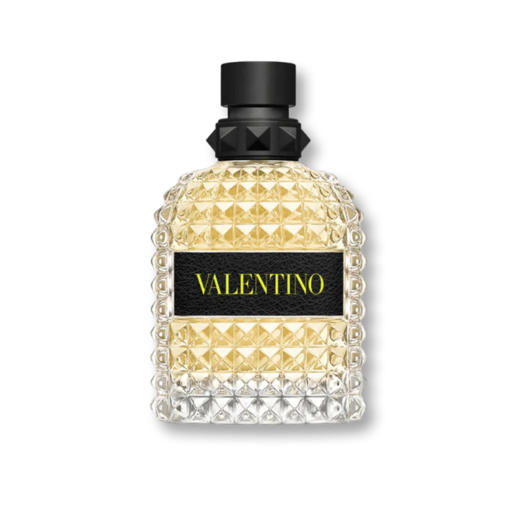 Valentino Uomo Born In Roma Yellow Dream 100 ML EDT original men’s perfume available at Luca Perfumes Qatar – fresh spicy citrus fragrance for men in Doha Qatar
