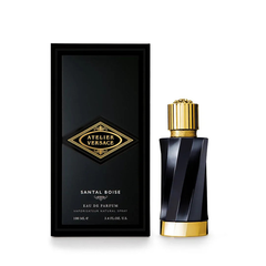 “Versace Atelier Santal Boise 100ml EDP perfume with warm creamy sandalwood scent, original fragrance in Qatar”
