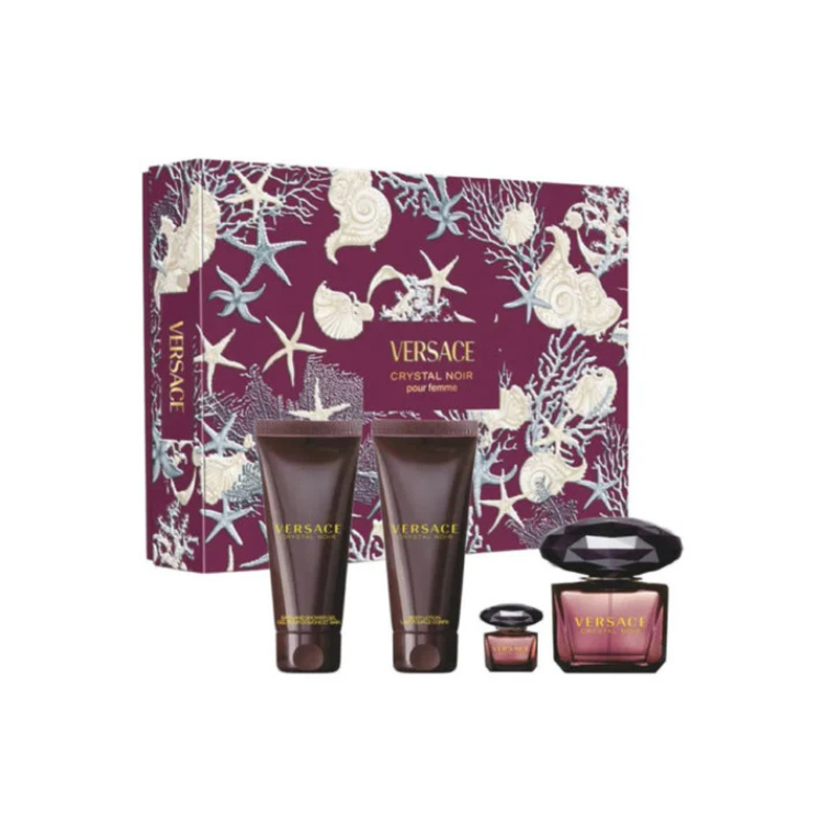 Versace Crystal Noir Pour Femme Gift Set 90ML EDP perfume for women Luca Perfumes Qatar
