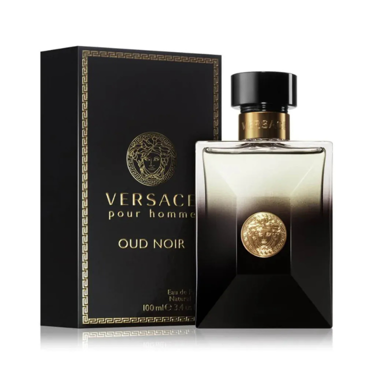 “Versace Oud Noir 100ml EDP perfume with rich woody oud scent, original fragrance in Qatar”
