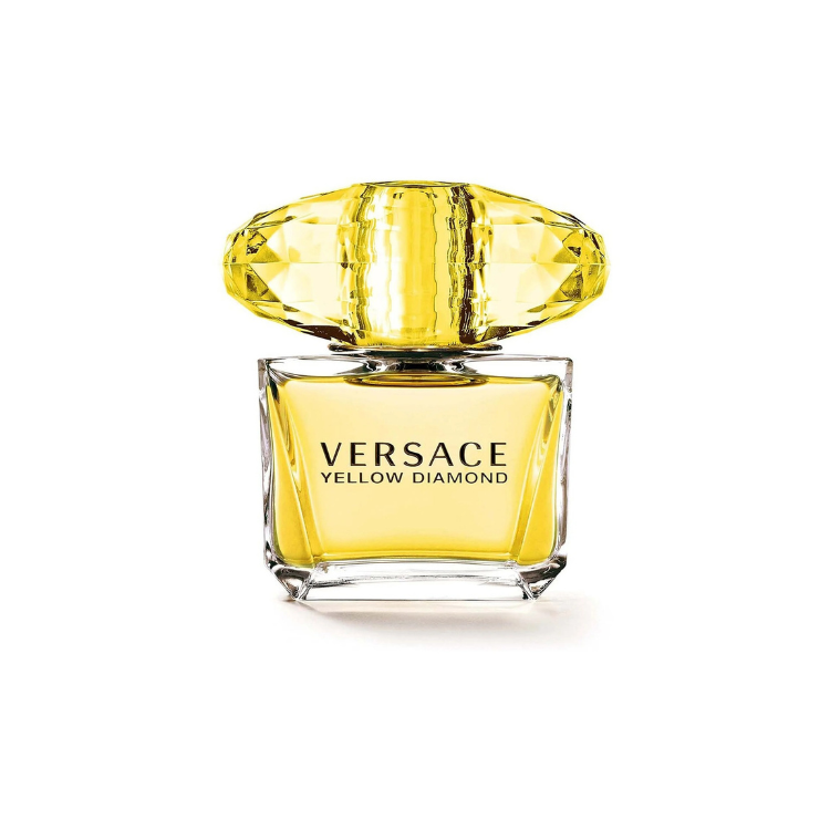 “Versace Yellow Diamond 90ml EDT perfume with fresh citrus floral scent, original fragrance in Qatar”

