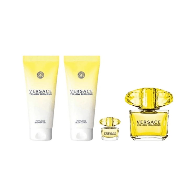 Versace Yellow Diamond Gift Set EDT 90ML available at Luca Perfumes Qatar – elegant women’s designer fragrance gift set in Qatar
