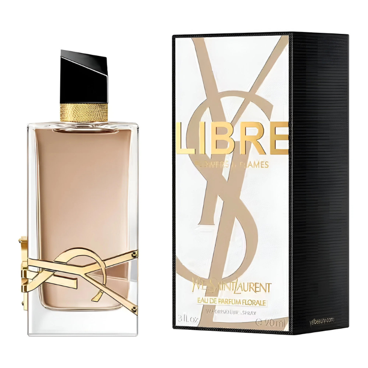 YSL Libre Flowers & Flames 90ml EDP Florale perfume with bright floral citrus scent, original fragrance in Qatar
